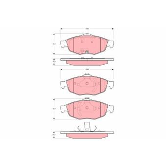 Jeu de 4 plaquettes de frein avant TRW OEM 5018942AA