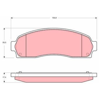Jeu de 4 plaquettes de frein avant TRW GDB4131 pour MAZDA 626 2.0 - 90cv