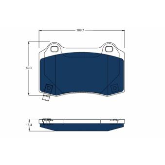 Jeu de 4 plaquettes de frein arrière TRW GDB4171BTE pour TESLA MODEL S P85D AWD - 700cv