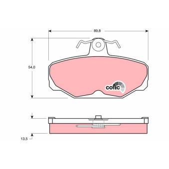 Jeu de 4 plaquettes de frein arrière TRW GDB472 pour FORD SIERRA 2.8 4x4 - 150cv