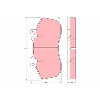Jeu de 4 plaquettes de frein avant TRW OEM 0014201520