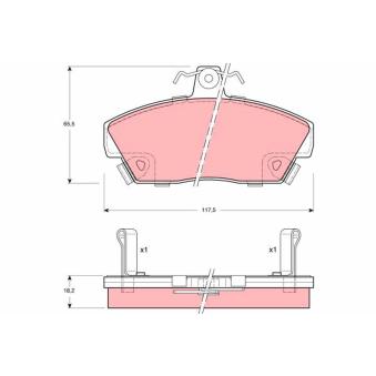 Jeu de 4 plaquettes de frein avant TRW OEM GBP90328AF