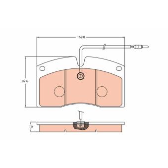 Jeu de 4 plaquettes de frein arrière TRW OEM 5010151214