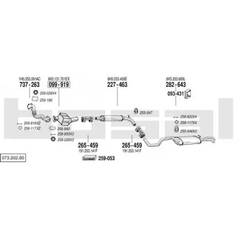 BOSAL 073.202.80 - Echappement