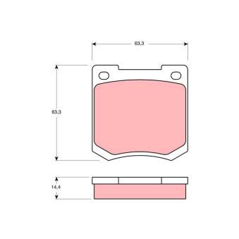 Jeu de 4 plaquettes de frein avant TRW OEM 2690003