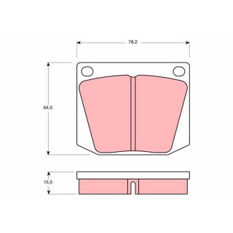 Jeu de 4 plaquettes de frein avant TRW OEM 134339
