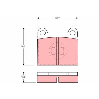 Jeu de 4 plaquettes de frein avant TRW GDB648 pour FORD COUGAR 1.6 - 110cv