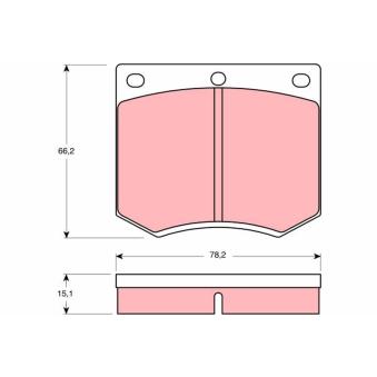 Jeu de 4 plaquettes de frein avant TRW GDB660 pour FORD GRANADA 1.9 D - 54cv