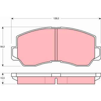 Jeu de 4 plaquettes de frein avant TRW GDB785 pour INNOCENTI MINI E1600 - 69cv