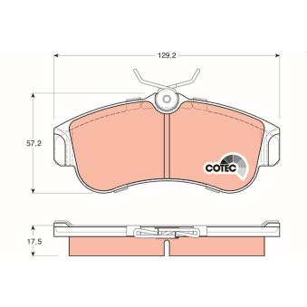 Jeu de 4 plaquettes de frein avant TRW OEM 410602F026