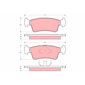 Jeu de 4 plaquettes de frein avant TRW GDB867 pour SUZUKI SAMURAI 1.3 - 60cv