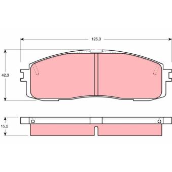 Jeu de 4 plaquettes de frein arrière TRW OEM 0449230080