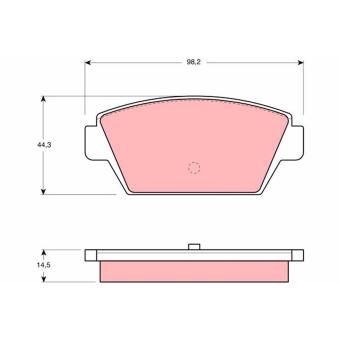 Jeu de 4 plaquettes de frein arrière TRW OEM MZ690330