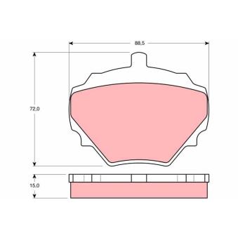 Jeu de 4 plaquettes de frein arrière TRW OEM GBP266
