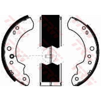 Jeu de mâchoires de frein TRW GS6223 pour FORD FUSION 2.5 D - 68cv