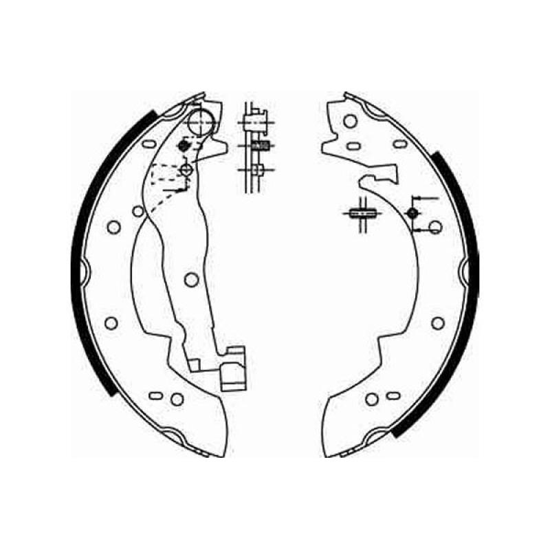 Jeu de mâchoires de frein TRW GS6251 - Visuel 1