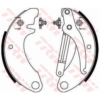 Jeu de mâchoires de frein TRW GS8052 pour CITROEN 2 CV 0.6 - 24cv