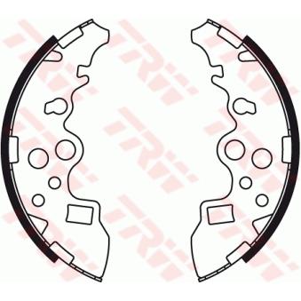 Jeu de mâchoires de frein TRW GS8485 pour RENAULT ALASKAN E2000 - 97cv