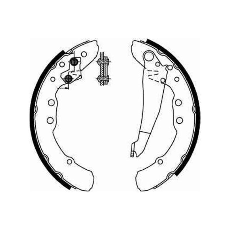 Jeu de mâchoires de frein TRW GS8544 - Visuel 1