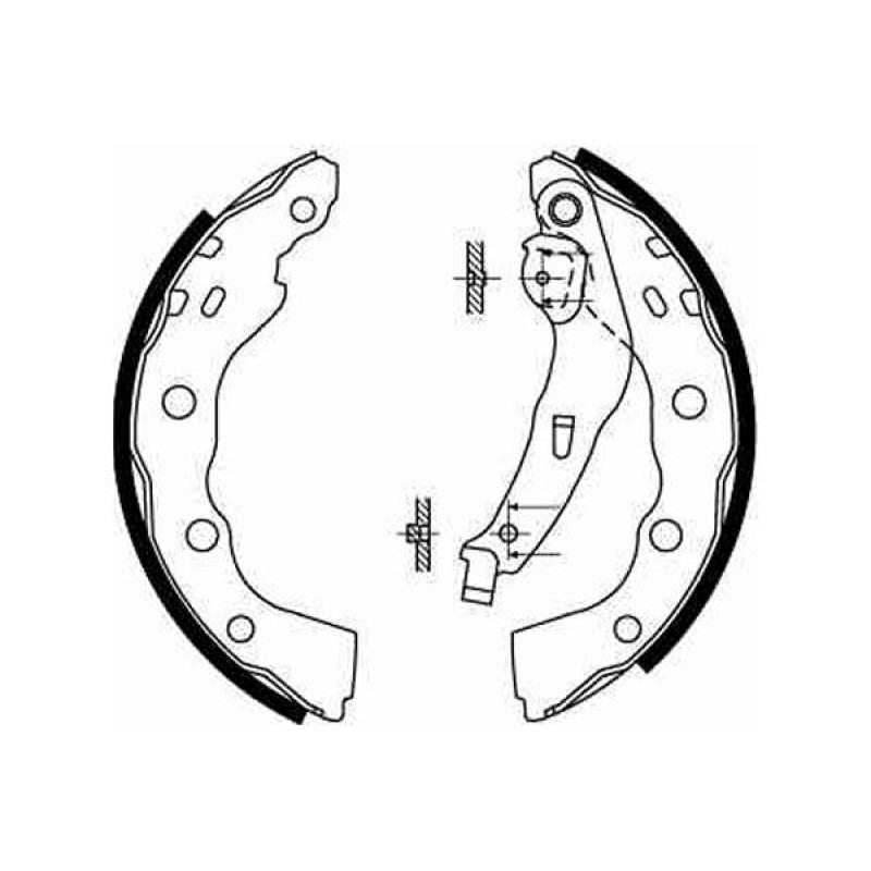 Jeu de mâchoires de frein TRW GS8665 - Visuel 1