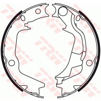 Jeu de mâchoires de frein, frein de stationnement TRW OEM 583501CA00