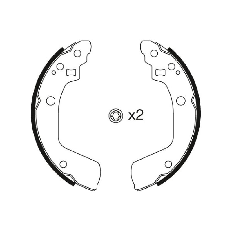 Jeu de mâchoires de frein TRW GS8793 - Visuel 1