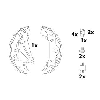 Jeu de mâchoires de frein TRW OEM 0K58A2638Z