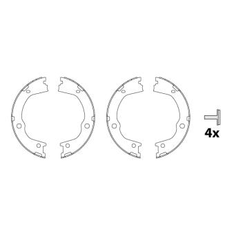 Jeu de mâchoires de frein, frein de stationnement TRW OEM 583052PA00