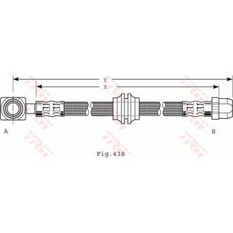 Flexible de frein TRW PHD485 pour FORD MONDEO Cooper S - 163cv