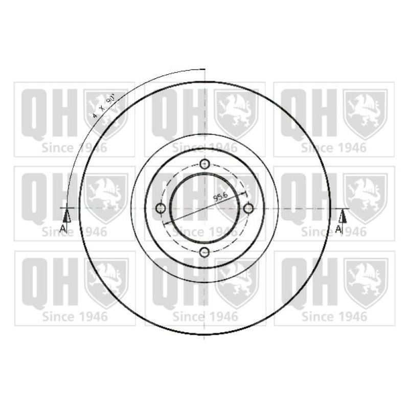 Jeu de 2 disques de frein avant QUINTON HAZELL BDC1006 - Visuel 1