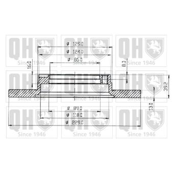 Jeu de 2 disques de frein avant QUINTON HAZELL OEM 5171221A00