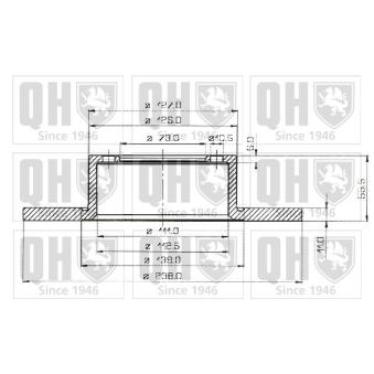 Jeu de 2 disques de frein avant QUINTON HAZELL OEM 569008