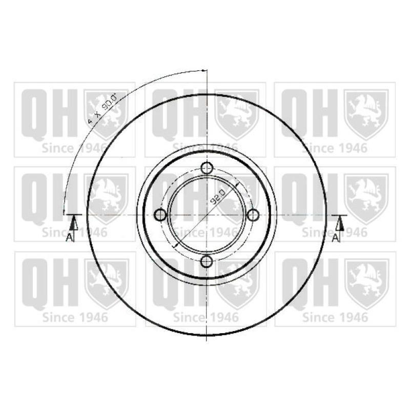 Jeu de 2 disques de frein avant QUINTON HAZELL BDC3185 - Visuel 1