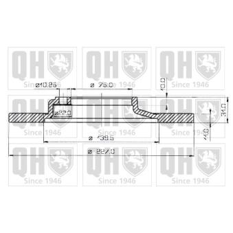 Jeu de 2 disques de frein avant QUINTON HAZELL BDC3217