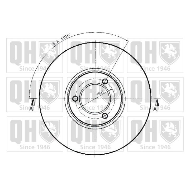 Jeu de 2 disques de frein avant QUINTON HAZELL BDC3276 - Visuel 1