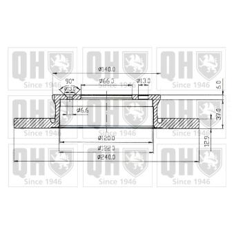 Jeu de 2 disques de frein avant QUINTON HAZELL BDC3470
