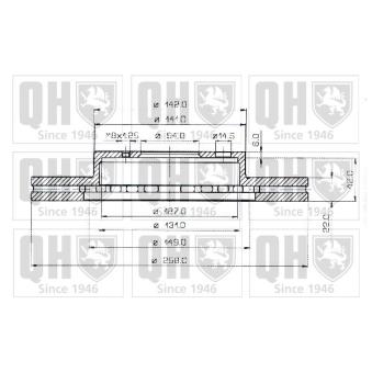 Jeu de 2 disques de frein avant QUINTON HAZELL [BDC3704]