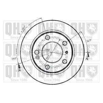 Jeu de 2 disques de frein arrière QUINTON HAZELL BDC3725