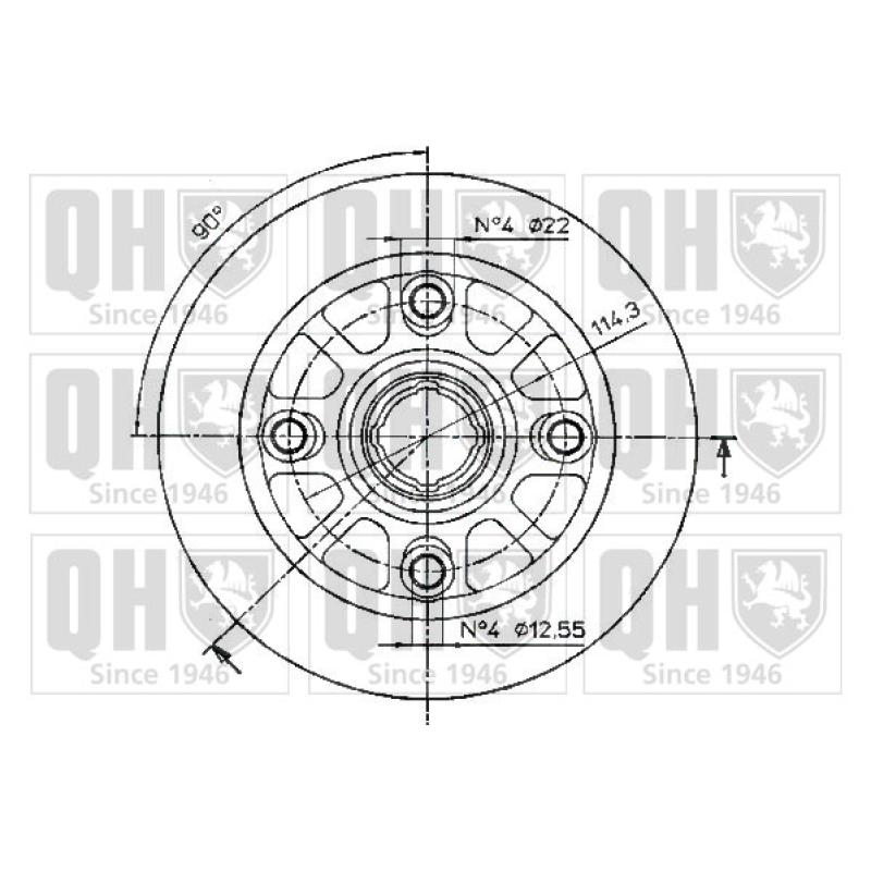 Jeu de 2 disques de frein arrière QUINTON HAZELL BDC3732 - Visuel 1