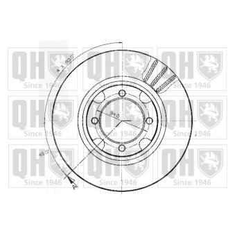 Jeu de 2 disques de frein avant QUINTON HAZELL OEM GJ963325X