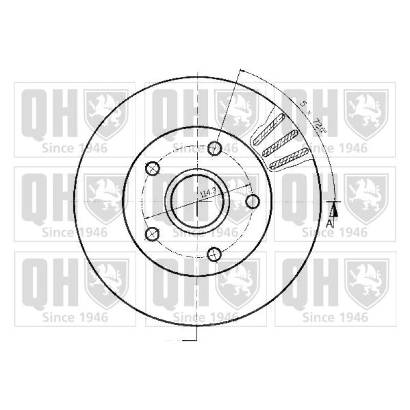 Jeu de 2 disques de frein avant QUINTON HAZELL BDC3735 - Visuel 1