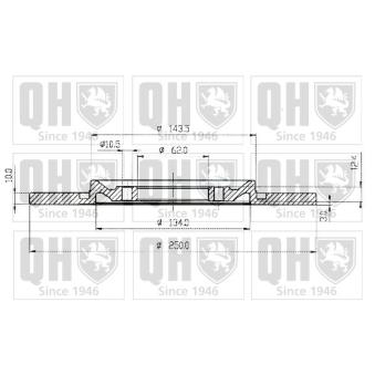 Jeu de 2 disques de frein arrière QUINTON HAZELL BDC3738