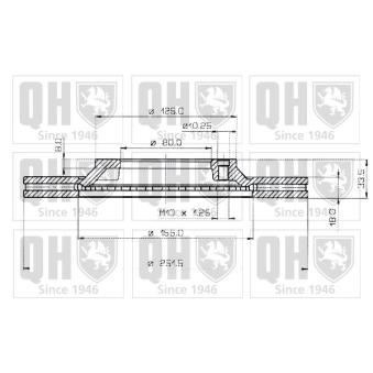 Jeu de 2 disques de frein avant QUINTON HAZELL BDC3739