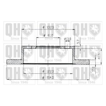 Jeu de 2 disques de frein avant QUINTON HAZELL [BDC3753]
