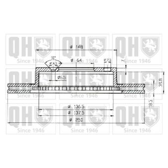 Jeu de 2 disques de frein avant QUINTON HAZELL OEM 5531160B40A00 Jeu de 2 disques de frein avant QUINTON HAZELL OEM 5531160B40A00