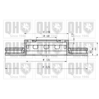 Jeu de 2 disques de frein avant QUINTON HAZELL BDC3768