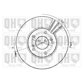 Jeu de 2 disques de frein avant QUINTON HAZELL OEM 402062L903 Jeu de 2 disques de frein avant QUINTON HAZELL OEM 402062L903