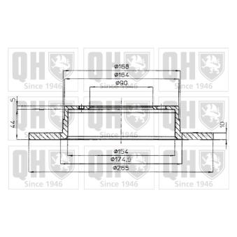 Jeu de 2 disques de frein avant QUINTON HAZELL OEM MB500556 Jeu de 2 disques de frein avant QUINTON HAZELL OEM MB500556