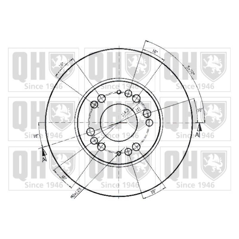 Jeu de 2 disques de frein avant QUINTON HAZELL BDC4382 - Visuel 1