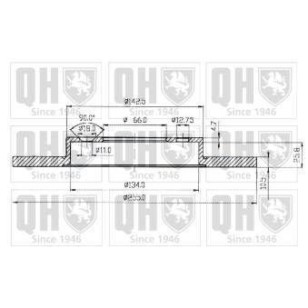 Jeu de 2 disques de frein arrière QUINTON HAZELL BDC4401